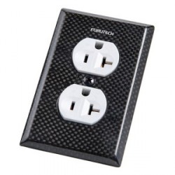 Furutech New Improved Cover Plate for Duplex receptacles(Carbon fiber), Outlet cover 104-D
