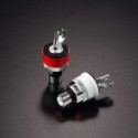 Furutech RCA Terminal Socket, Color ring: White/Red Conductor with Phosphor Bronze &Rhodium plated(2pcs/set), FP-901 (R)