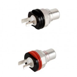 ETI Research Silver Chassis RCA Socket red/black