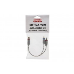EarthquakeSound MTRCA-Y2M 1 Female / 2 Male Y-Connector with Gold Terminals