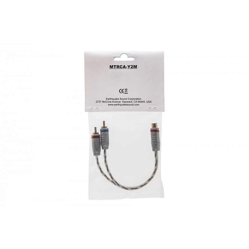 2 Male Y-Connector with Gold Terminals Earthquake Sound MT-RCA-Y2M 1 Female 