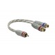 EarthquakeSound MTRCA-Y2F 1 Male / 2 Female Y-Connector with Gold Terminals