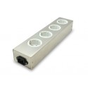 Oyaide Schuko Power Distributor (4 outlets) 2mm Silver wire MTS-4e SSE (Schuko)