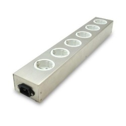 Oyaide Schuko Power Distributor (6 outlets) 2mm Silver wire MTS-6e SSE (Schuko)