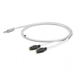 Oyaide Headphone cable L/angle 3.5mm TRS plug - 2 pin plug 1.2m HPC-HD25 V2 Silver