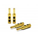 Oyaide Banana plug w/screw clamp set (gold plating) 4pcs set GBN