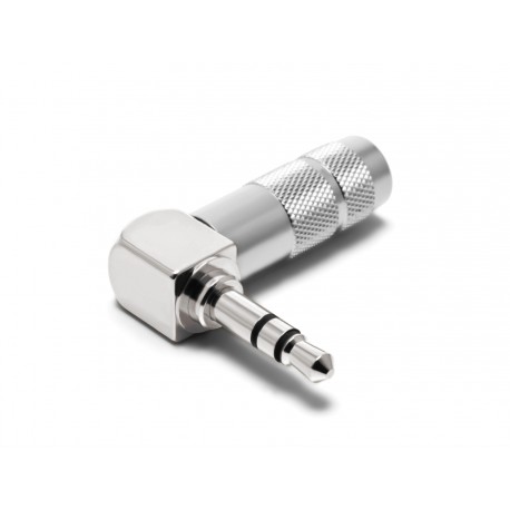 Oyaide 3.5mm TRS R/A plug (silver/rhodium plating) P-3.5 SRL