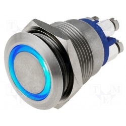 Hypex DIY Class D Connection material Stainless Steel Blue Illuminated Push Button