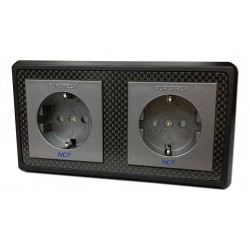 Furutech High Performance NCF Duplex SCHUKO Wall Sockets carbon fiber finished 16A250V, FT-SWS-D-NCF(R)