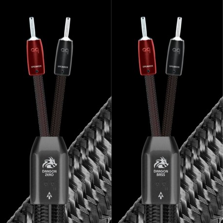 AudioQuest Dragon BiWire COMBO ZERO + BASS) 72v DBS 3m Pair Speaker Cable