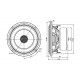 SB Acoustics 4" mid/woofer, 25mm VC, Coaxial PAC, SB12PACR25-4-COAX Round basket
