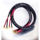 Silver Sonic Q10 Audio Speaker externally biwired stereo cable, terminated with Spades, 2m