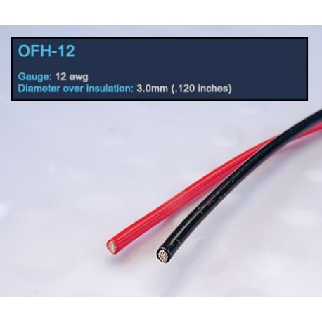 DH-Labs 12AWG high-performance hook-up wire Teflon insulation - Black, OFH-12