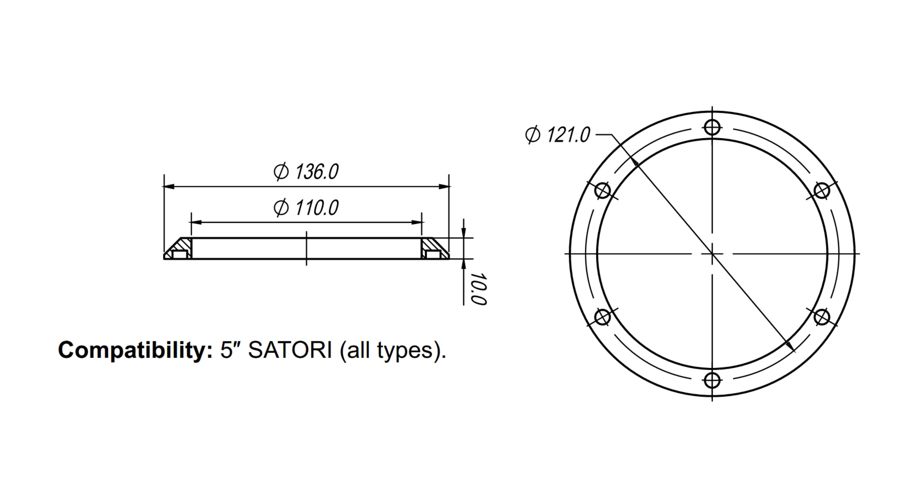 SB Acoustics MAGNETIC Grill for Satori 5" MW13 MR13 midwoofers, 1pair